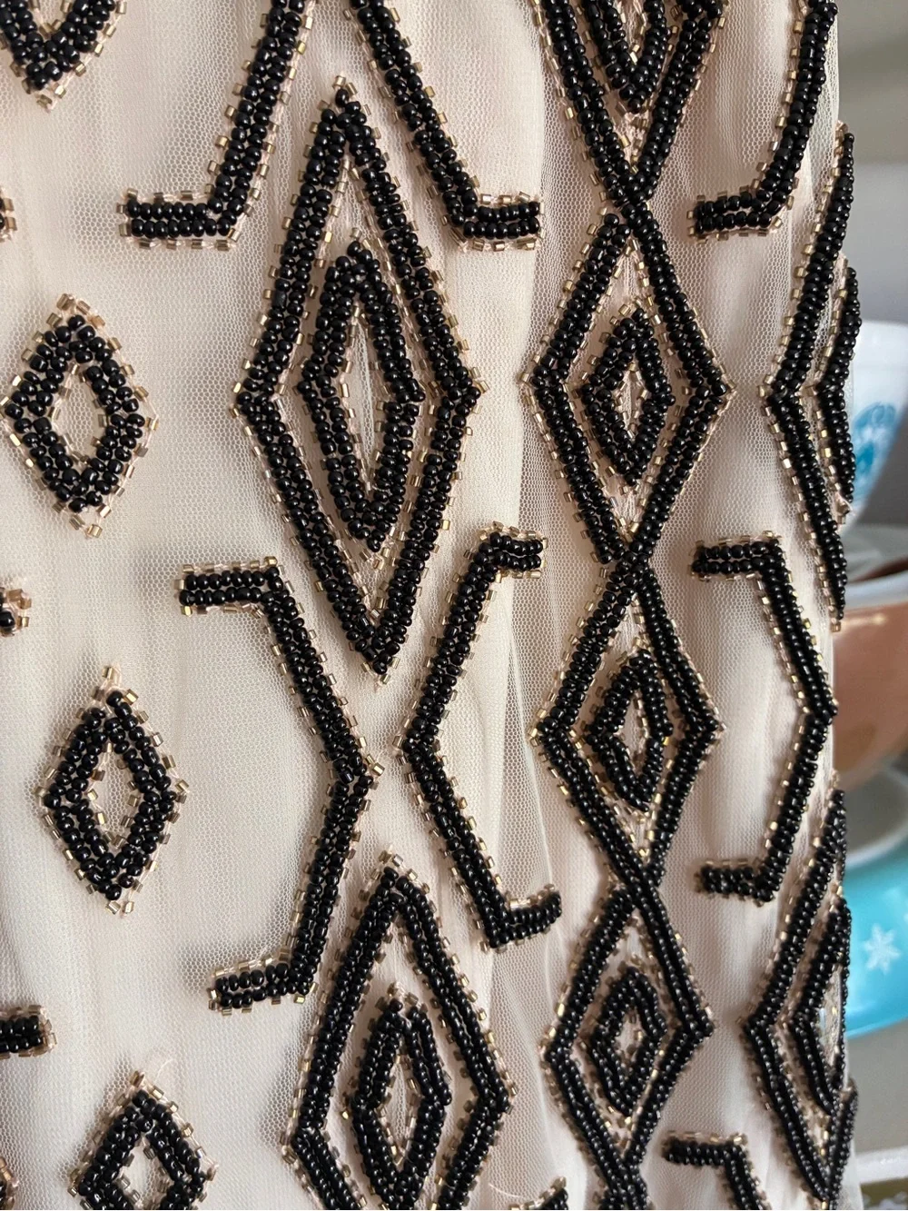 Alice + Olivia Arlette Beaded V-Neck Dress - Size 2